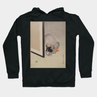 Cat Watching a Spider - Japanese Classical Art Hoodie